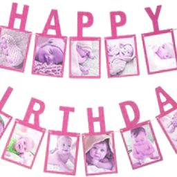 Happy Birthday Photo Banner for Decoration Pink Banner-image-65