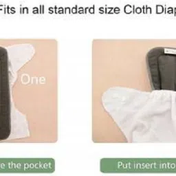 little monkeys Reusable Washable Baby Cloth Diaper Adjustable Nappy for Babies/Infants/Toddlers(pack of 5 with 5 charcoal inserts image 5