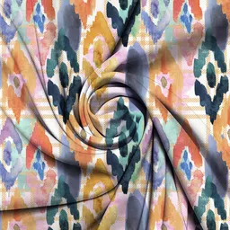 HOUZZCODE Yellow & Multicoloured Black Out Window Curtain image 4