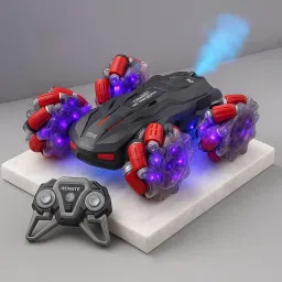 4 Wheel Drive Double Sided RC Smoke Stunt Drift Toy Car-image-10