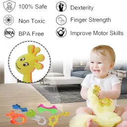 kidsbuddy Set of 5 Pcs with Various Exciting Toys for New Borns & Infants Rattle image 2