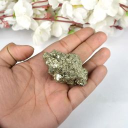 reiki crystal products Natural Pyrite Cluster / Tumble / Rough Stone for Reiki Healing and Vastu Correction and Increase Creativity 30 Gm Stone Regular Rectangular Crystal Stone image 2