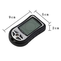 True Sense Multifunctional Digital Altimeter 8 In 1 With Altimeter Barometer Digital Compass Thermometer Clock Time Calendar Weather Forecast For Outdoor Altimeter With Time Height Gauge LCD Backlight image 4