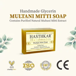 Hasthkar Set of 5 Multani Mitti Handmade Soaps for All Skin Types - 125 g Each image 2