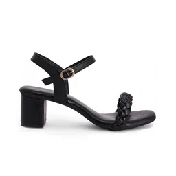 Mast & Harbour Textured Open Toe Block Heels image 5