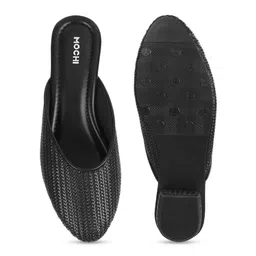 Mochi Textured Open Back Mules Flats image 5