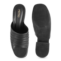 Metro Textured Open Toe Block Heels image 4