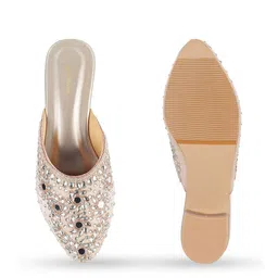WALKWAY by Metro Embellished Pointed Toe Block Heel Mules image 3