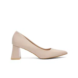 Flat n Heels Pointed Toe Block Pumps image 4