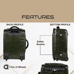 F Gear Unisex Textured 360-Degree Rotation Soft-Sided Small Trolley Bag 44 cm image 2