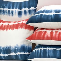 SLEEPY THREADS Blue & White Set of 2 Abstract Square Cushion Covers image 2