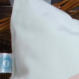 STITCHNEST Pink & White Set of 2 Geometric Square Cushion Covers image 4