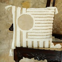 SANSKRUTIHOMES Off White & Brown Embroidered Square Cushion Covers-picture-28