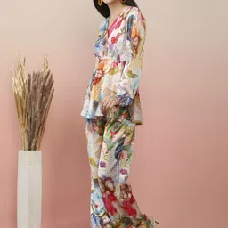 Varanga Abstract Printed Tunic With Trousers image 5