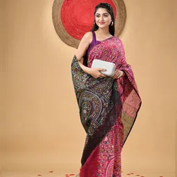 DESH BIDESH Warli Block Print Saree image 3