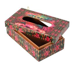 DULI Printed Tissues and Napkin Holder In MDF Wood image 2