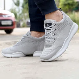Bxxy Men Height Increasing Flyknit Textile Lightweight Non-Marking Running Shoes image 3