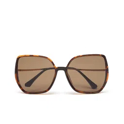 YourSpex Unisex Brown Lens & Brown Square Sunglasses with UV Protected Lens LS304-C02-P02 image 4