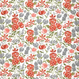 Trance Home Linen Red & White Printed Cotton Rectangular 4-Seater Table Cloth image 2