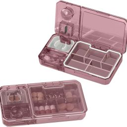 7 days BPA Free Sealed Moisture proof Medicine Storage Box for Medication (Pink) Pill Box-11