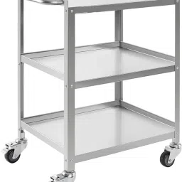 22221 Stainless Steel Utility Cart 3 Tier Commercial Heavy Duty Metal Stainless Steel Kitchen Trolley-image-72