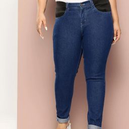 Women Slim Mid Rise Blue Jeans-image-1