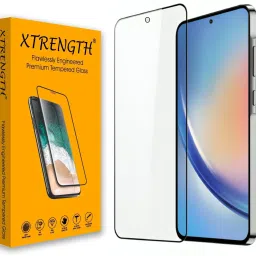 XTRENGTH Tempered Glass Guard for Samsung Galaxy M35 5G, Samsung Galaxy A35 5G, Samsung Galaxy A55 5G, with Easy Installation Kit-2