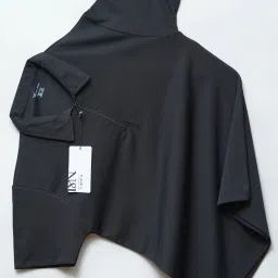 Men Solid Polo Neck Polyester Black T-Shirt-image-98
