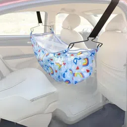 Cotton Cradle for Car with Zipper and Net | Comfortable for Long Car Rides-image-35