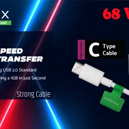 Infinix USB Type C Cable 1 m 68 Watt Model No. C060-A image 2