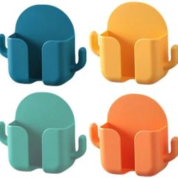 Eventa Self-Adhesive Phone Charging Stand | Wall Mount Mobile Holder (Pack of 4) Mobile Holder-16
