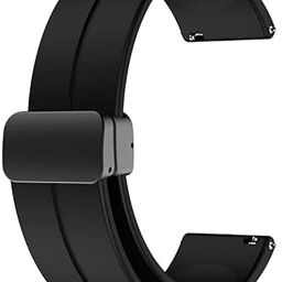 EWAccessories 20mm Quick Release Silicone Watch Band Strap with Folding Magnetic Lock 20 mm Silicone Watch Strap-image-96