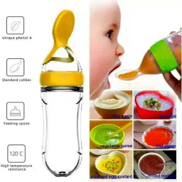 fusion fly Silicone Fruit Teether & Food Nibbler & Spoon Bottle (Multicolor) (Pack of 3) Soother image 2
