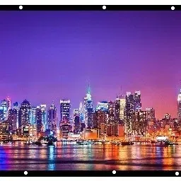 ZIOZY 80 Inch- 5.8Ft x 3.3Ft-Anti-Creased Foldable Anti-Light-16:9 4K Eyelet Full HD Projector Screen (Width 177 cm x 100 cm Height)-image-18