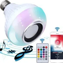 NEELTREDE Led Bulb With Bluetooth Speaker Music Light Bulb B22 LED White + RGB Light 10 W Bluetooth Party Speaker-15