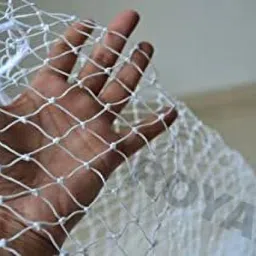 Bird Net(10 X25 ft)25mm Hole White in Color Corner Ropes Installation Kit Along Insect Net-47