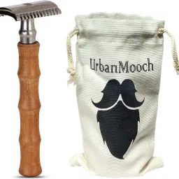 Wooden Double Edge Safety Shaving Razor for Men With Stainless Steel Head, Men-image-4