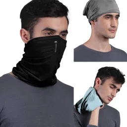 Unisex Anti Microbial Super Soft & Comfort Fit, Breathable Multipurpose Headband, Face Mask for Dust Protection Men Solid Bandana-image-37