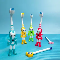 Premium Quality 4 PC Soft Toothbrush for Kids, Brush and Tongue Cleaner for Kids Soft Toothbrush-image-89