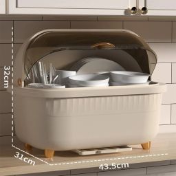 blurism Large Capacity Dish Drainer Rack, Bottle Drying Rack Tray image 4