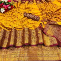 Woven Bollywood Cotton Silk Saree-image-4