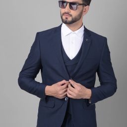 Men 3 pcs Set Checkered Suit-picture-11