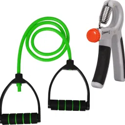 Combo of Single Toning Tube with Hand Gripper for Workout Fitness Accessory Kit Kit-image-23