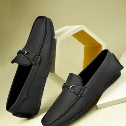 Black Loafers for Men Formal Look Stylish Casual Shoes Daily Use Comfort Fit Loafers For Men-image-60