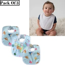 3Pcs Dry-Waterproof, Super Soft Cotton Daily Use, Elegant And Stylish Baby Bibs-image-3
