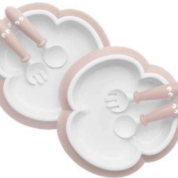 Baby Feeding Bowl with Lid Spoon Plate & Fork Set for Weaning Elevate Mealtime - BPA Free Mealtime Essentials, 100% food grade for Baby, Non Toxic Feeding Blue-picture-0