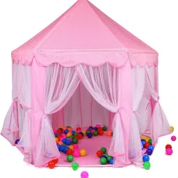Extremely Light Weight Castle Play Tent House For Kids ( Random colour )-image-34
