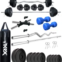 50 kg PVC 50 KG COMBO 2 WB-WA with Unfilled Punching Bag & PVC Dumbbells Home Gym Combo-picture-43