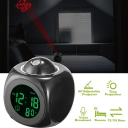 voltegic Digital Black Clock image 5
