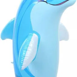 Dolphin Shape Hit Me 3D BOP Bag Inflatable Play Gym (Blue) Inflatable HitMe Toys-15